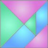 Tangram Pastel Vignette